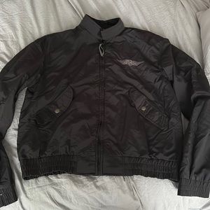 Harley-Davidson Black Bomber Jacket with Embroidered Logo